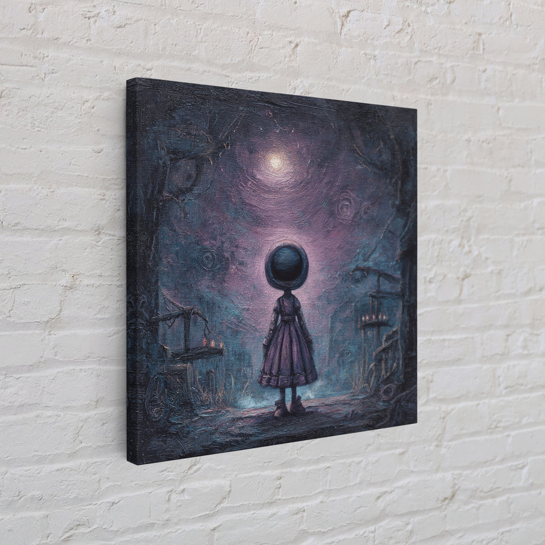The Doll From Beyond The Void, Macabre Halloween Art, Square Wall Art, Canvas Print, Halloween Home Decor, Gothic Wall Art, Dark Fantasy Art