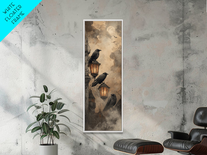 The Raven Sermon Of Leng, Occult Wall Decor, Tall Narrow Wall Art, Canvas Print, Halloween Home Decor, Gothic Wall Art, Halloween Decor