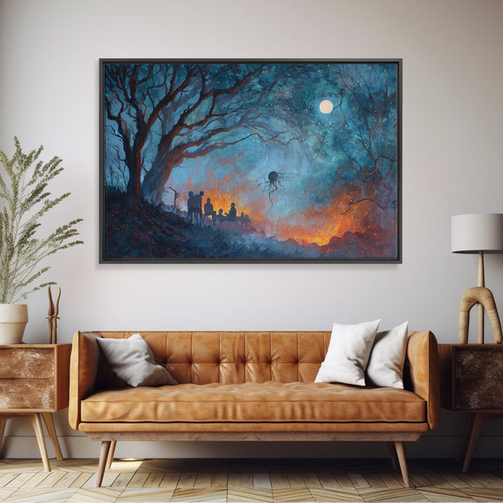 The Festival Of The Little Old Ones, Macabre Halloween Art, Landscape Wall Art, Canvas Print, Halloween Home Decor, Gothic Wall Art
