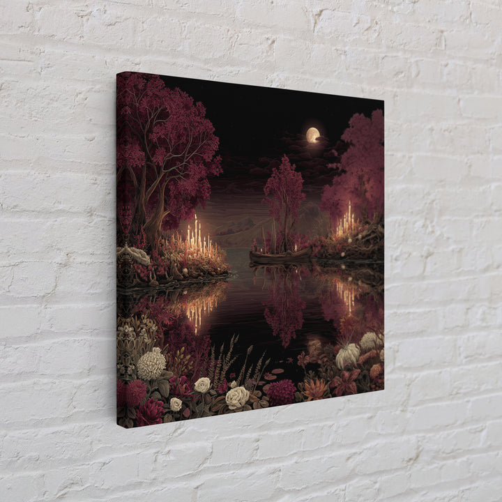 The Mirror Lake Of Lost Constellations, Halloween Wall Art, Square Wall Art, Framed Canvas Print, Halloween Home Decor, Gothic Wall Art