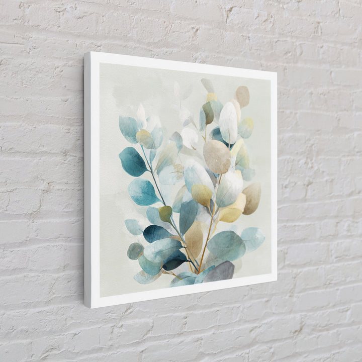 Clean Eucalyptus Leaf Study Canvas Print, Waiting Room Art, Minimalist Art, Waiting Room Decor, Fine Art, Calm, Luxury Decor, WRA-1x1-17