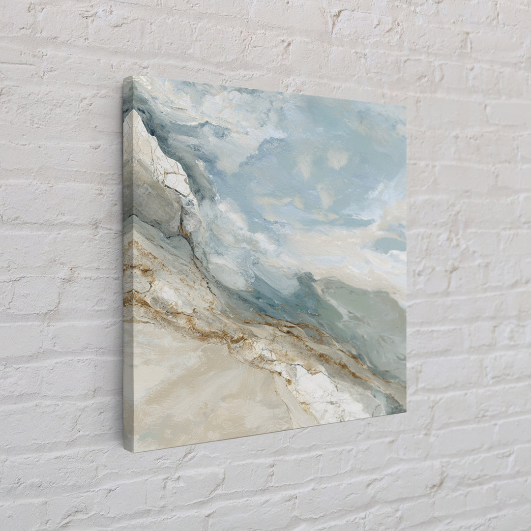 Light Marble Texture Abstract Framed Canvas Print, Waiting Room Art, Dog Wall Art, Waiting Room Decor, Abstract Art, Calm, WRA-1x1-24