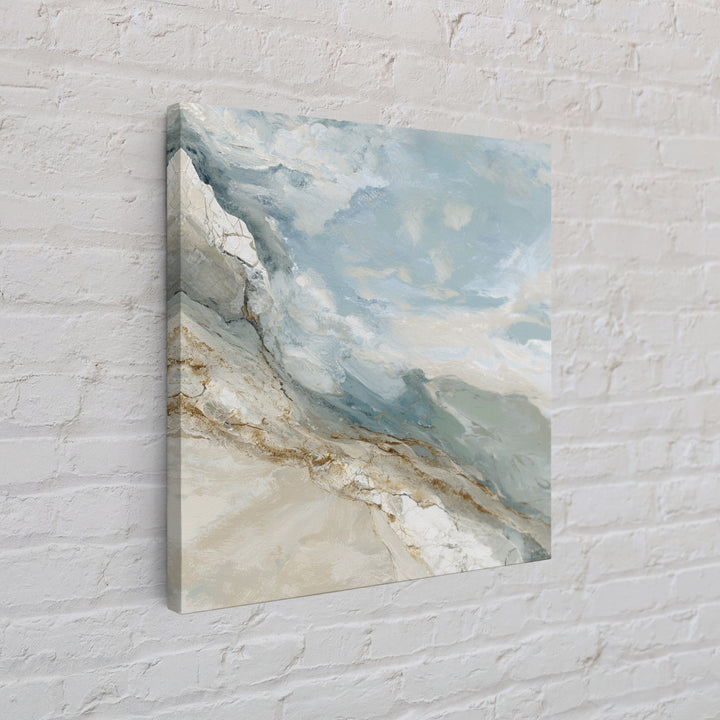 Light Marble Texture Abstract Framed Canvas Print, Waiting Room Art, Dog Wall Art, Waiting Room Decor, Abstract Art, Calm, WRA-1x1-24
