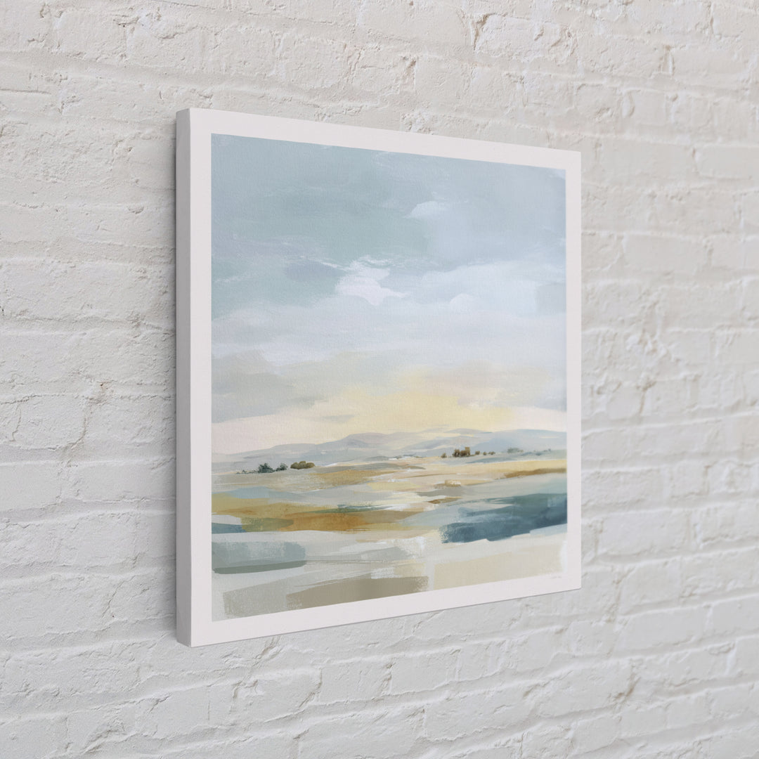 Warm Desert Sunrise Framed Canvas Print, Waiting Room Art, Photography Print, Waiting Room Decor, Calm, Minimalist Decor, WRA-1x1-37