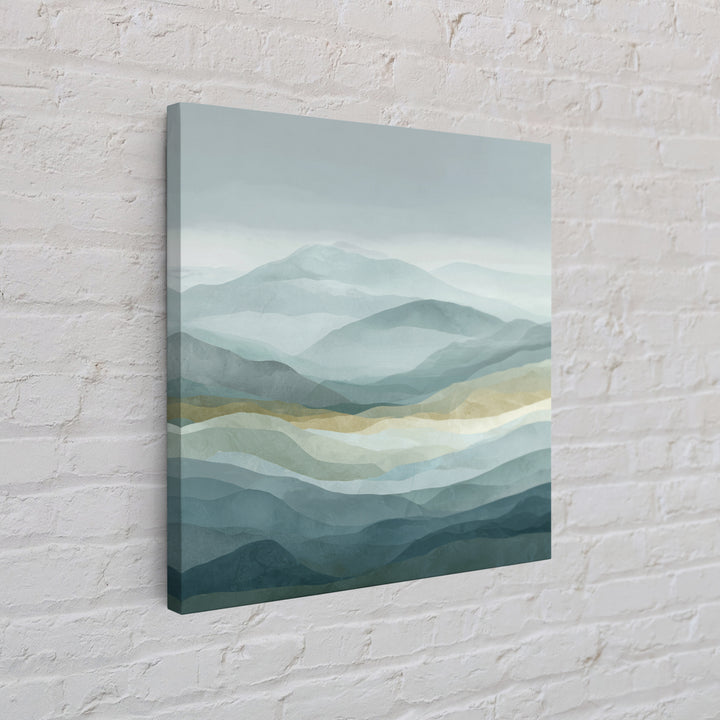 Simple Mountain Layers Framed Canvas Print, Waiting Room Art, Dental Office Decor, Waiting Room Decor, Fine Art, Calm, WRA-1x1-38