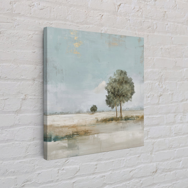 Open Field with Distant Tree Framed Canvas Print, Waiting Room Art, Bauhaus Print, Waiting Room Decor, Fine Art, Calm, WRA-1x1-47