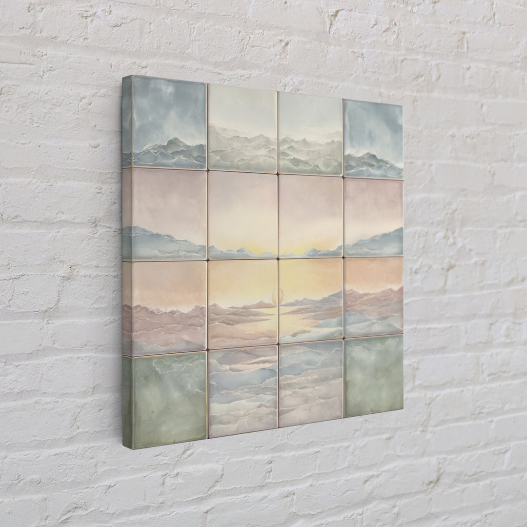 Warm Desert Sunrise Framed Canvas Print, Waiting Room Art, Photography Print, Waiting Room Decor, Calm, Minimalist Decor, WRA-1x1-61