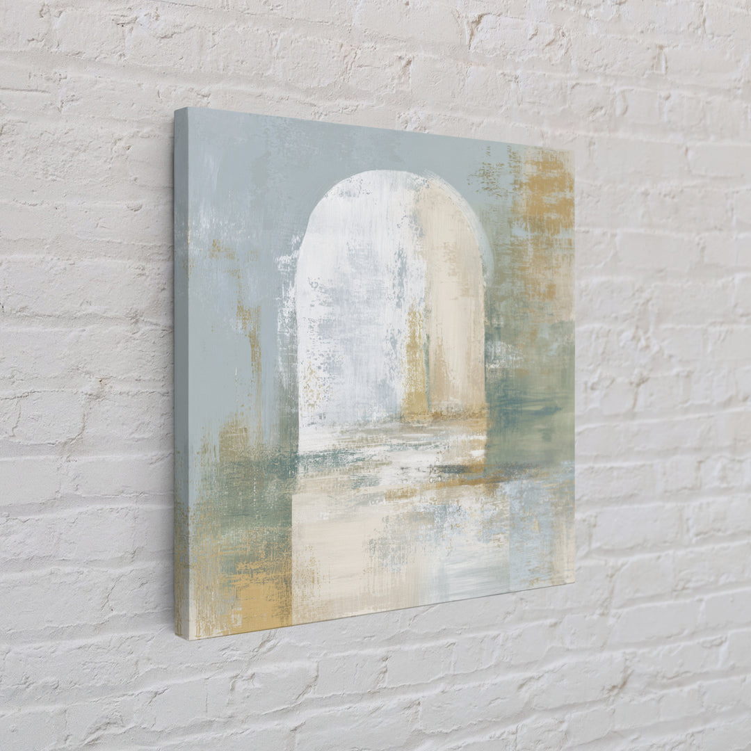 Modern Neutral Arch Abstraction Canvas Print, Waiting Room Art, Neutral Decor, Waiting Room Decor, Abstract Art, Calm, WRA-1x1-69