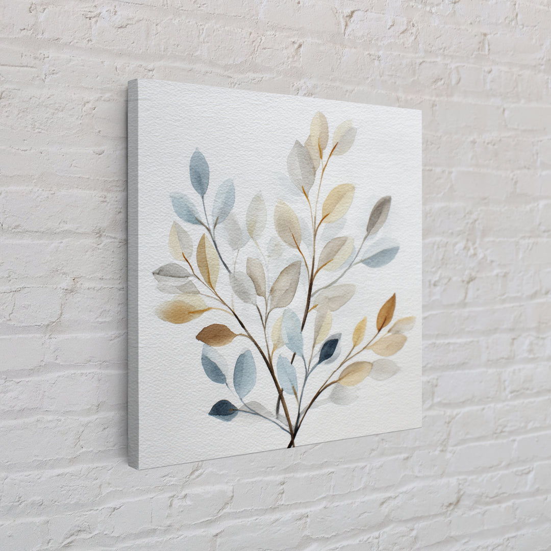 Neutral Botanical Branch Canvas Print, Waiting Room Art, Modern Decor, Waiting Room Decor, Fine Art, Calm, Home Decor, WRA-1x1-75