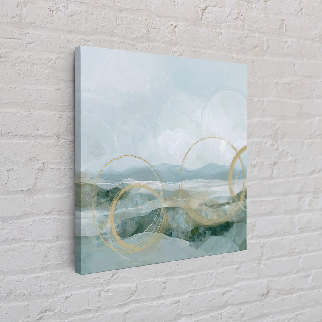 Abstract Circles Suggesting Calm Movement Canvas Print, Waiting Room Art, Neutral Decor, Waiting Room Decor, Fine Art, Calm, WRA-1x1-82