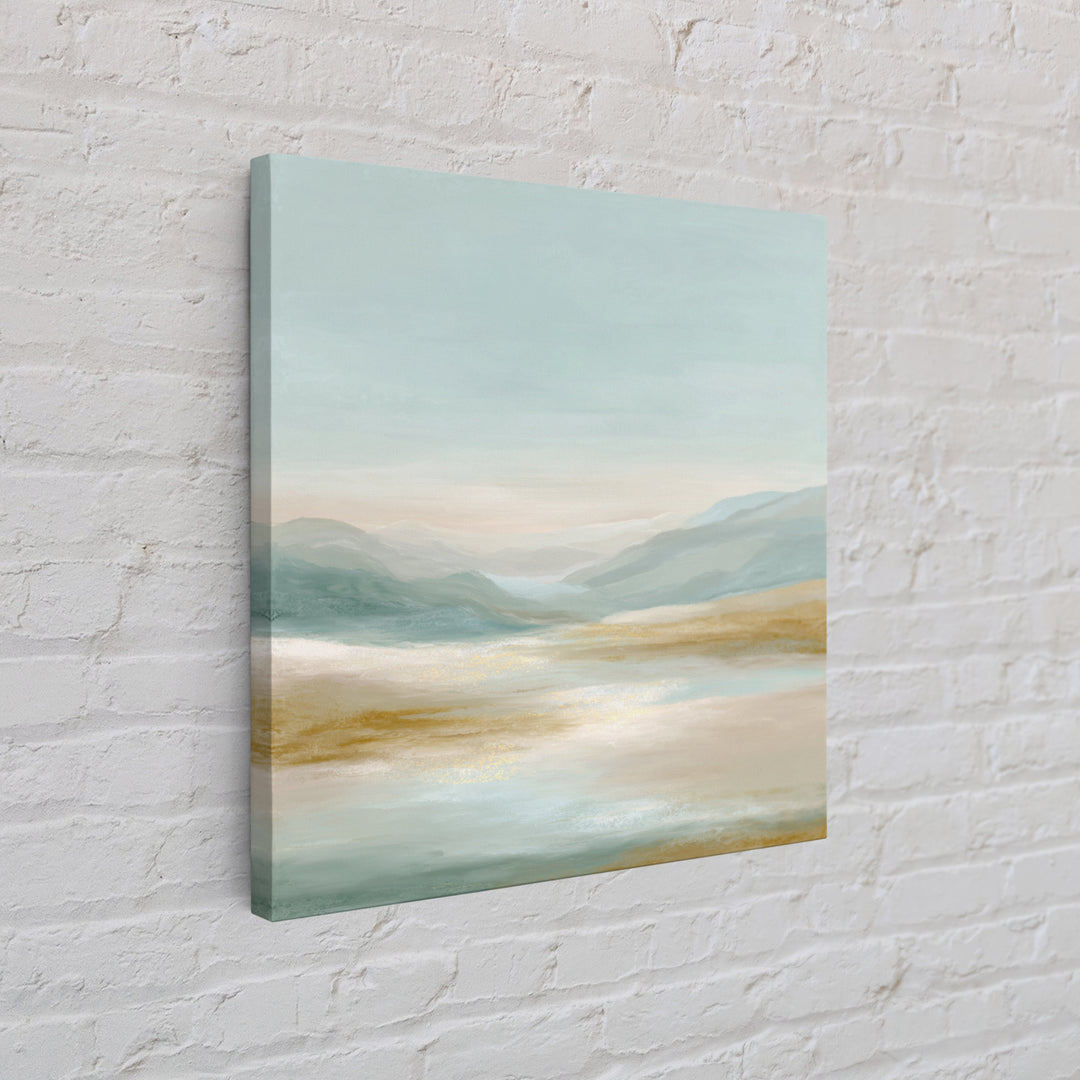 Warm Desert Sunrise Canvas Print, Waiting Room Art, Boho Decor, Waiting Room Decor, Oil Painting, Calm, Printable Wall Art, WRA-1x1-85