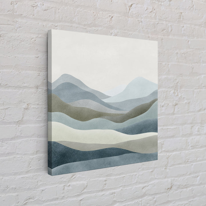Simple Mountain Layers Canvas Print, Waiting Room Art, Modern Decor, Waiting Room Decor, Oil Painting, Calm, Home Decor, WRA-1x1-86