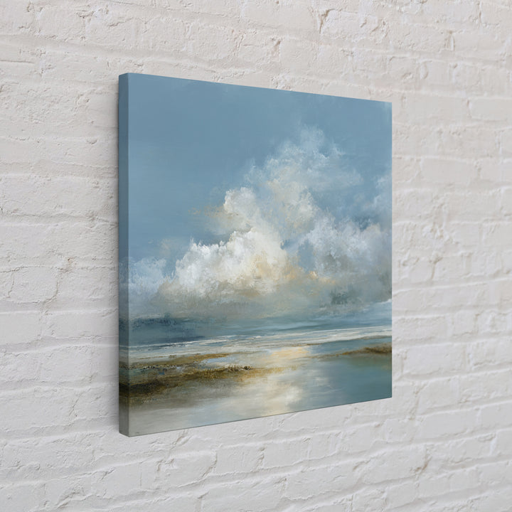 Large Cloudscape with Hopeful Light Framed Canvas Print, Waiting Room Art, Textured Painting, Waiting Room Decor, Calm, WRA-1x1-88