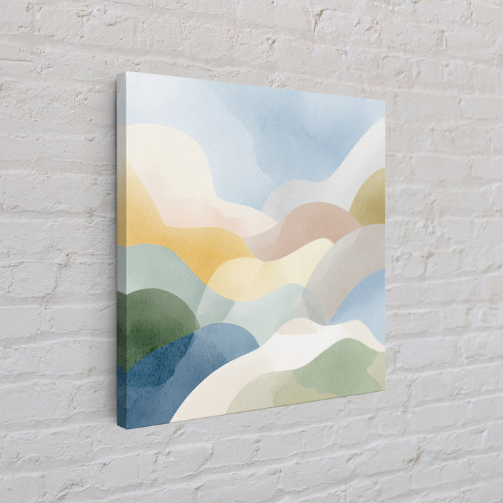 Pastel Rainbow Shapes for Pediatric Spaces Canvas Print, Waiting Room Art, Dental Art, Waiting Room Decor, Fine Art, Calm, WRA-1x1-90