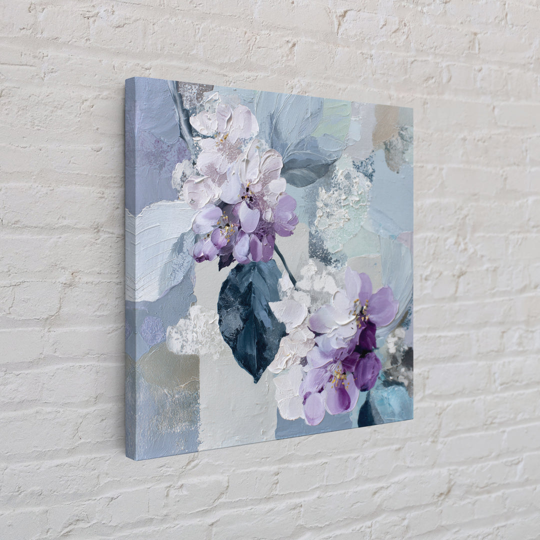Soft Lavender Botanical Still Life Canvas Print, Waiting Room Art, Dental Art, Waiting Room Decor, Watercolor Art, Calm, WRA-1x1-92