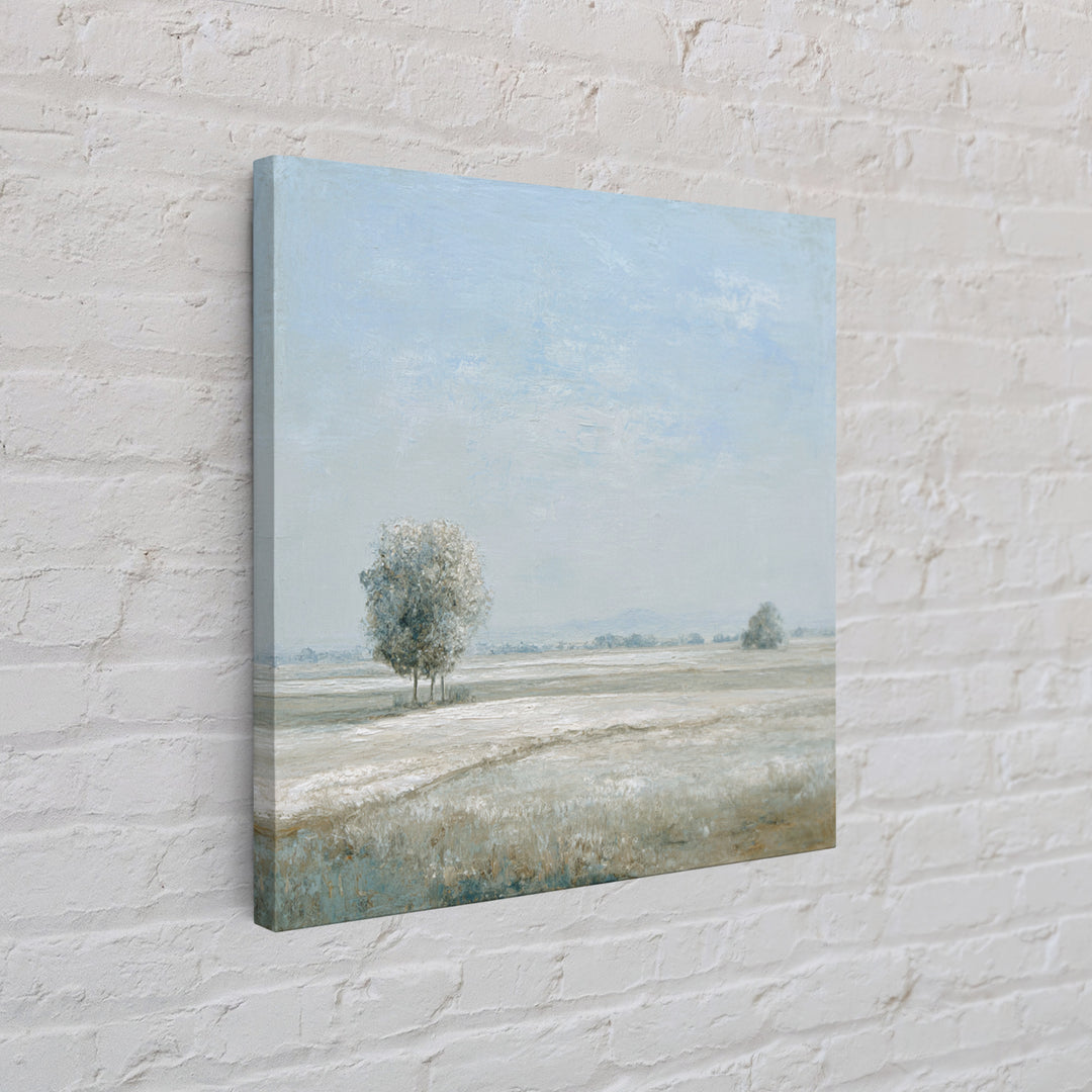 Open Field with Distant Tree Canvas Print, Waiting Room Art, Neutral Decor, Waiting Room Decor, Fine Art, Calm, Wall Art, WRA-1x1-95