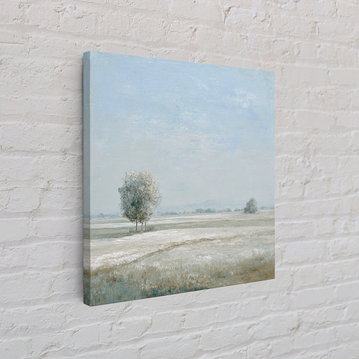 Open Field with Distant Tree Canvas Print, Waiting Room Art, Neutral Decor, Waiting Room Decor, Fine Art, Calm, Wall Art, WRA-1x1-95