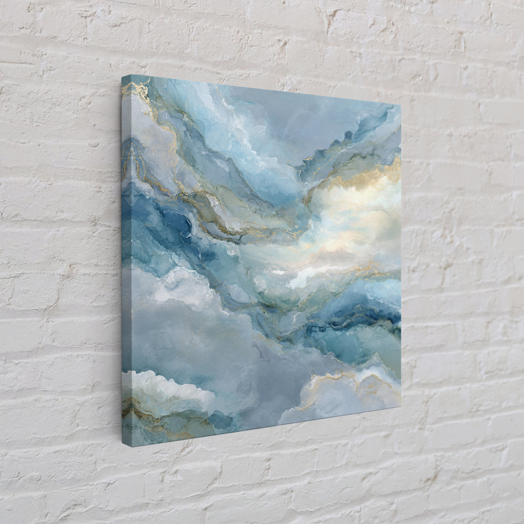 Soft Abstract Waves Canvas Print, Waiting Room Art, Boho Decor, Waiting Room Decor, Abstract Art, Calm, Printable Wall Art, WRA-1x1-98