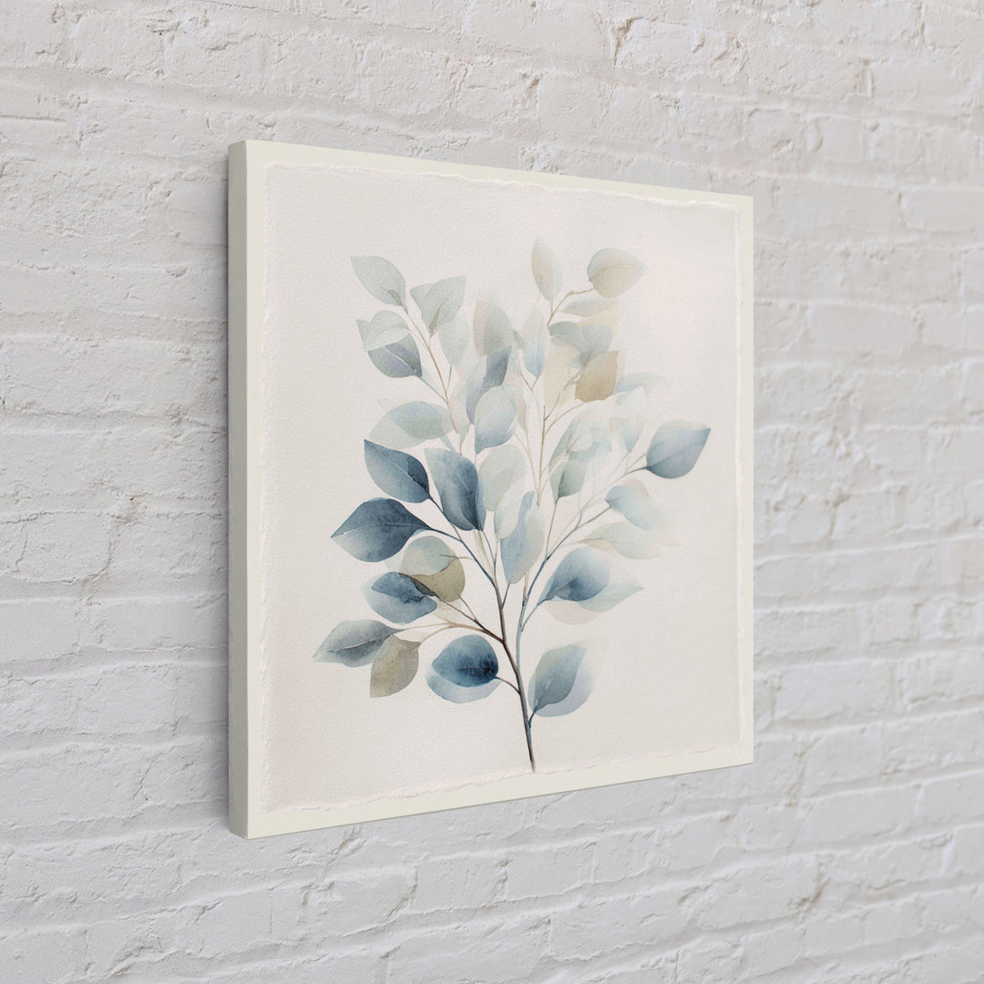 Neutral Botanical Branch Canvas Print, Waiting Room Art, Wall Art, Waiting Room Decor, Oil Painting, Calm, Floral Wall Art, WRA-1x1-99