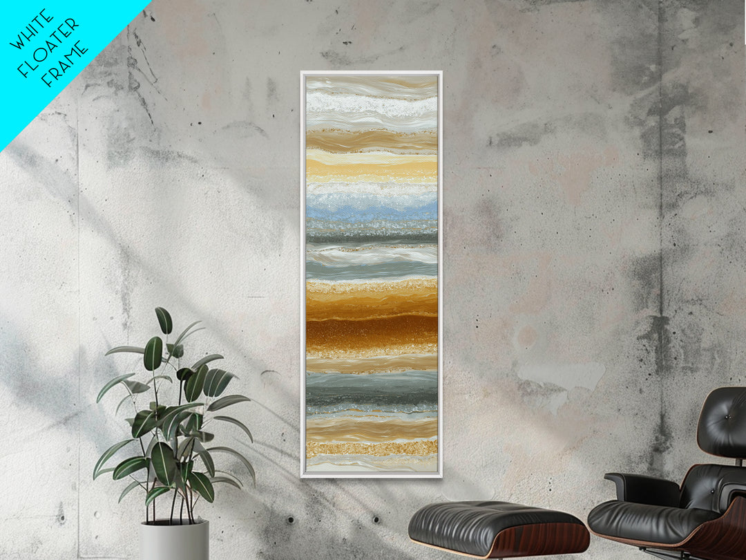 Warm Desert Sunrise Canvas Print, Waiting Room Art, Soundwave Art, Waiting Room Decor, Watercolor Art, Calm, WRA-1x3-1