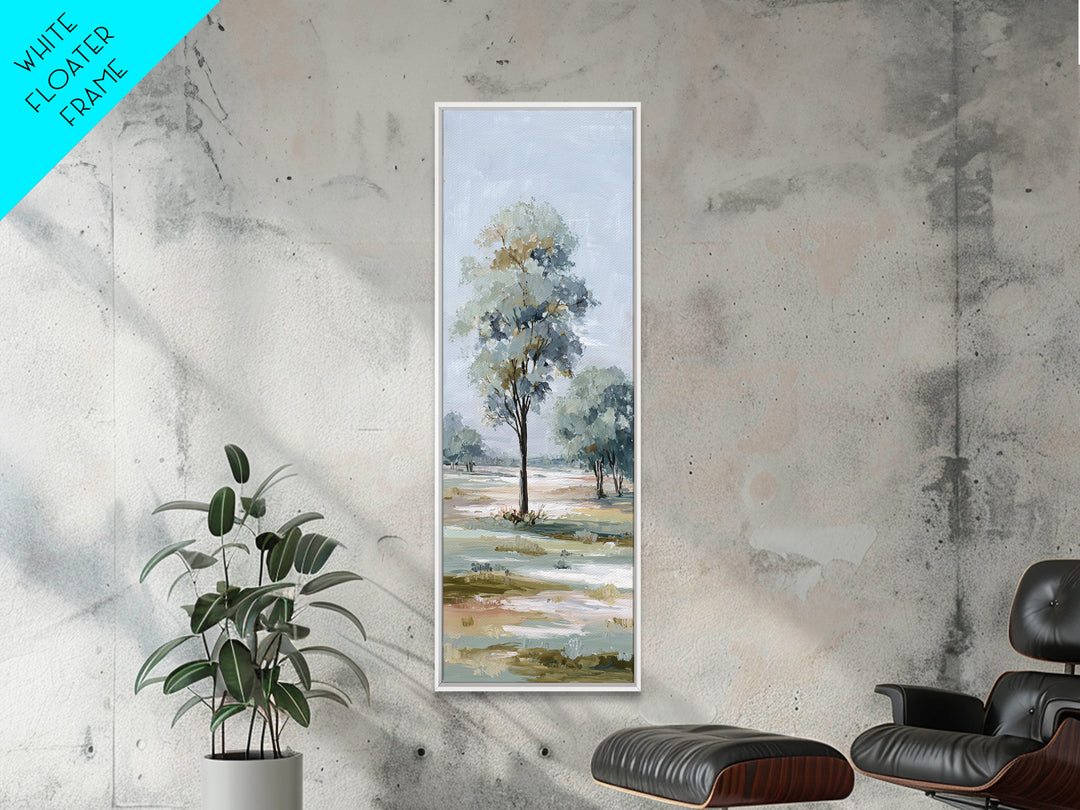 Open Field with Distant Tree Canvas Print, Waiting Room Art, Floral Wall Art, Waiting Room Decor, Calm, Minimalist Art, WRA-1x3-11