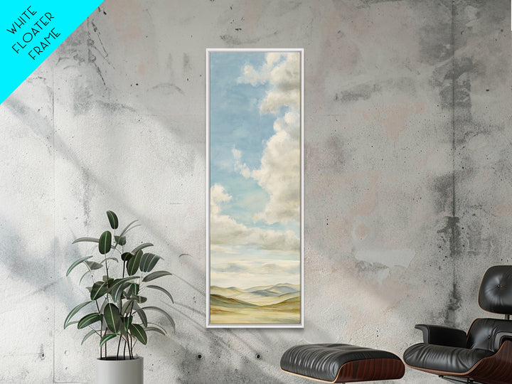 Calming Landscape with Open Sky and Gentle Canvas Print, Waiting Room Art, Statement Artwork, Waiting Room Decor, Oil Painting, WRA-1x3-13