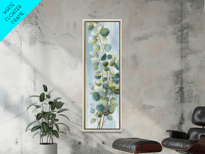 Clean Eucalyptus Leaf Study Framed Canvas Print, Waiting Room Art, Modern Decor, Waiting Room Decor, Fine Art, Calm, Home Decor, WRA-1x3-29