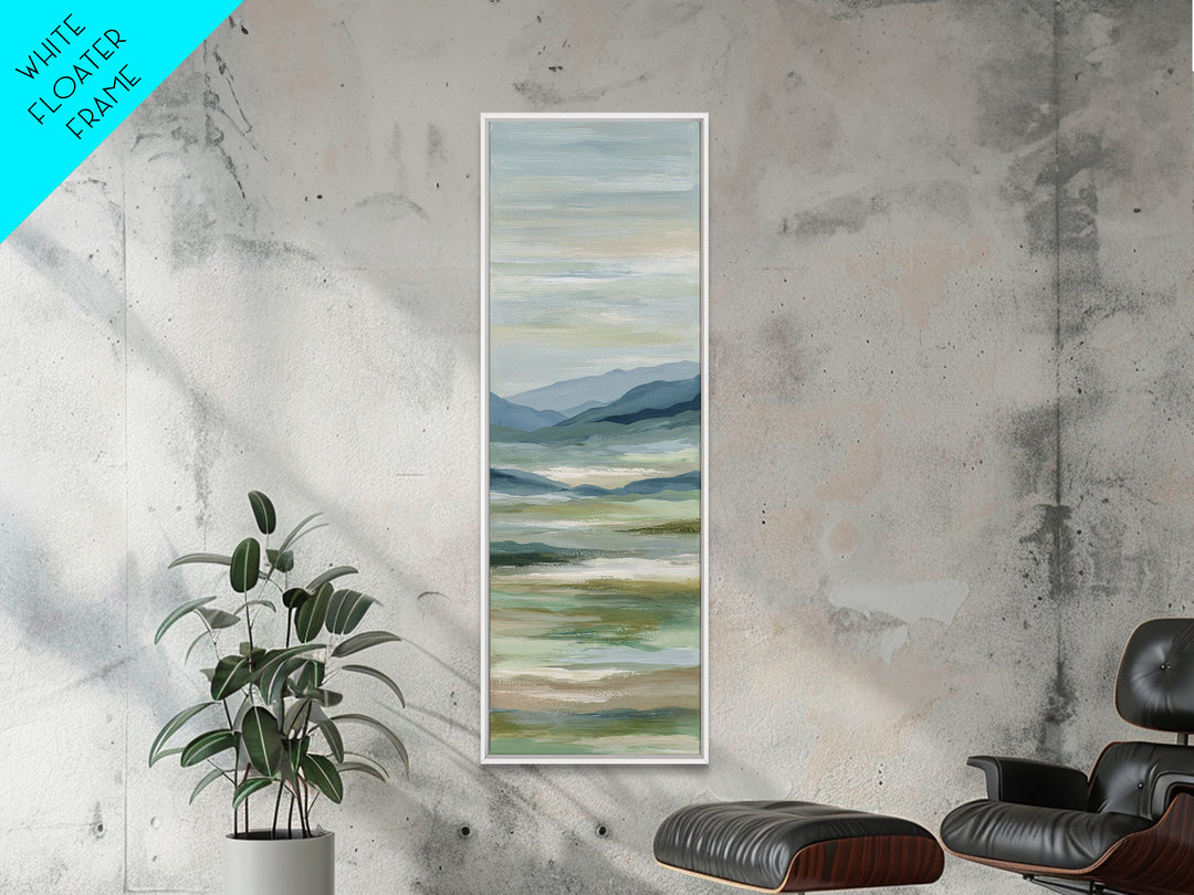 Calming Landscape with Open Sky and Gentle Canvas Print, Waiting Room Art, Statement Artwork, Waiting Room Decor, Oil Painting, WRA-1x3-37