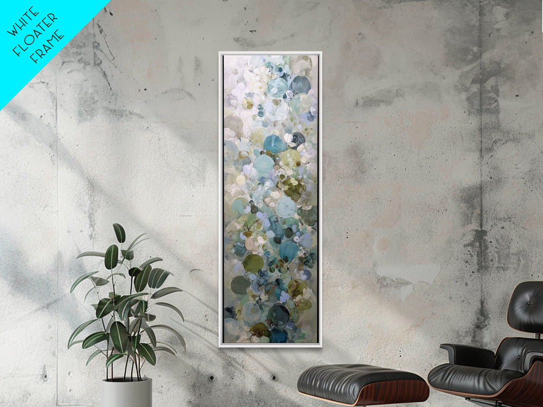 Abstract Circles Suggesting Calm Movement Framed Canvas Print, Waiting Room Art, Dental Art, Waiting Room Decor, Abstract Art, WRA-1x3-46