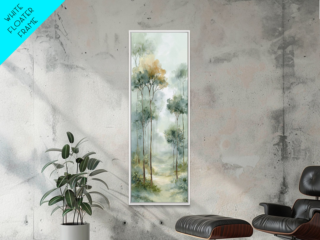 Misty Forest Path Framed Canvas Print, Waiting Room Art, Printable Art, Waiting Room Decor, Fine Art, Calm, Digital Art Print, WRA-1x3-47