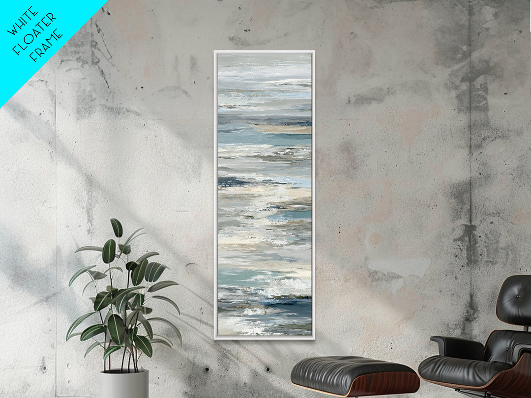 Simple Mountain Layers Framed Canvas Print, Waiting Room Art, Fine Art, Waiting Room Decor, Calm, Minimalist Decor, WRA-1x3-50