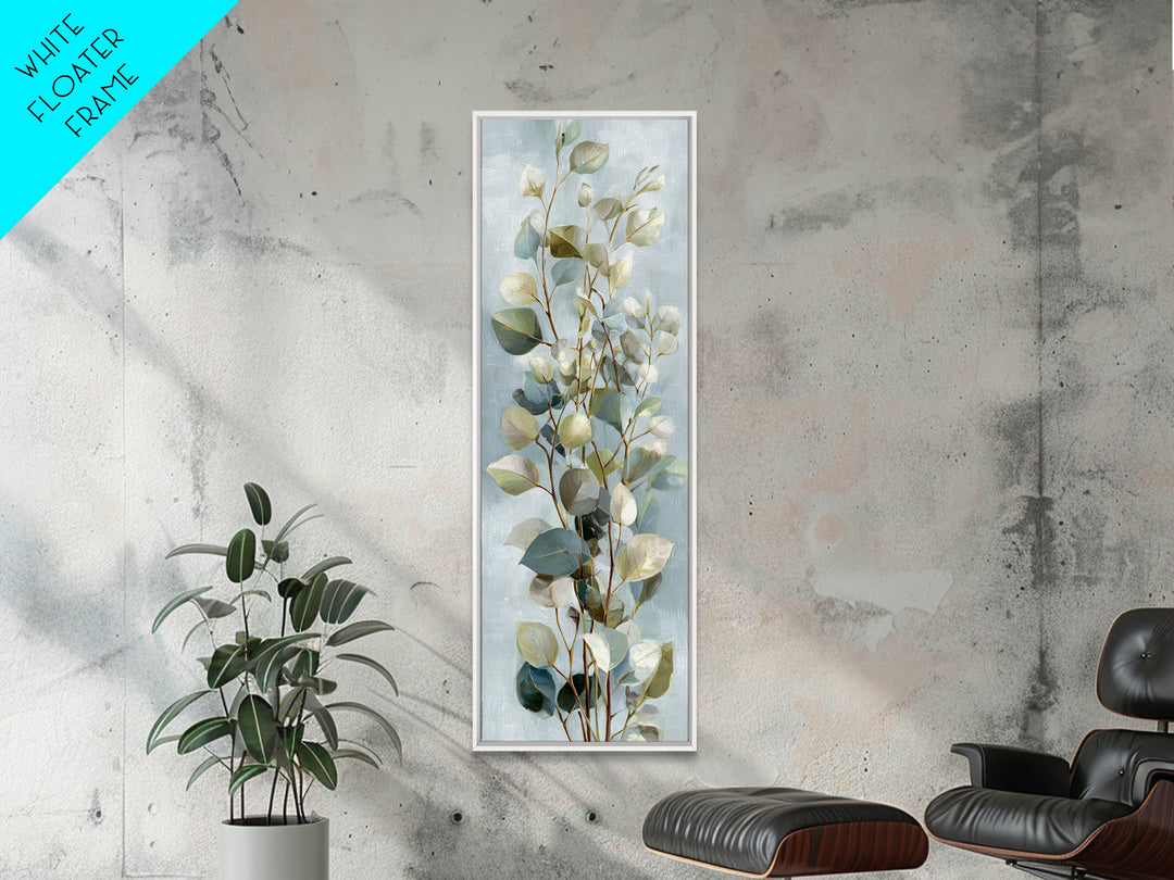 Clean Eucalyptus Leaf Study Framed Canvas Print, Waiting Room Art, Modern Decor, Waiting Room Decor, Fine Art, Calm, Home Decor, WRA-1x3-53