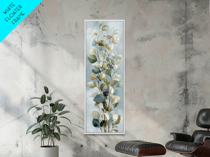 Clean Eucalyptus Leaf Study Framed Canvas Print, Waiting Room Art, Modern Decor, Waiting Room Decor, Fine Art, Calm, Home Decor, WRA-1x3-53