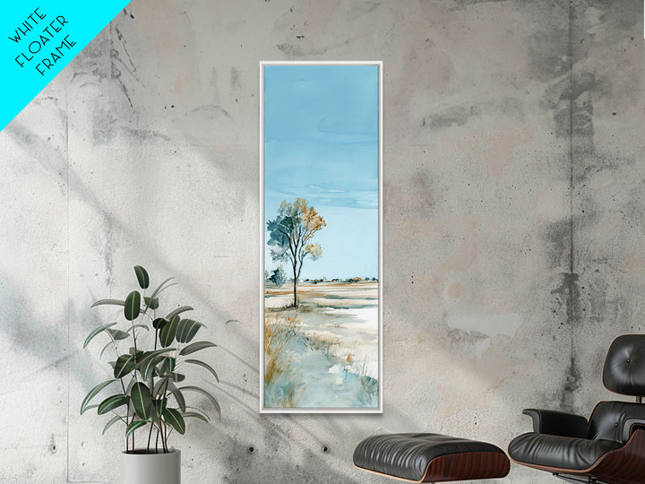 Open Field with Distant Tree Canvas Print, Waiting Room Art, Living Room Wall Art, Waiting Room Decor, Fine Art, Calm, WRA-1x3-59