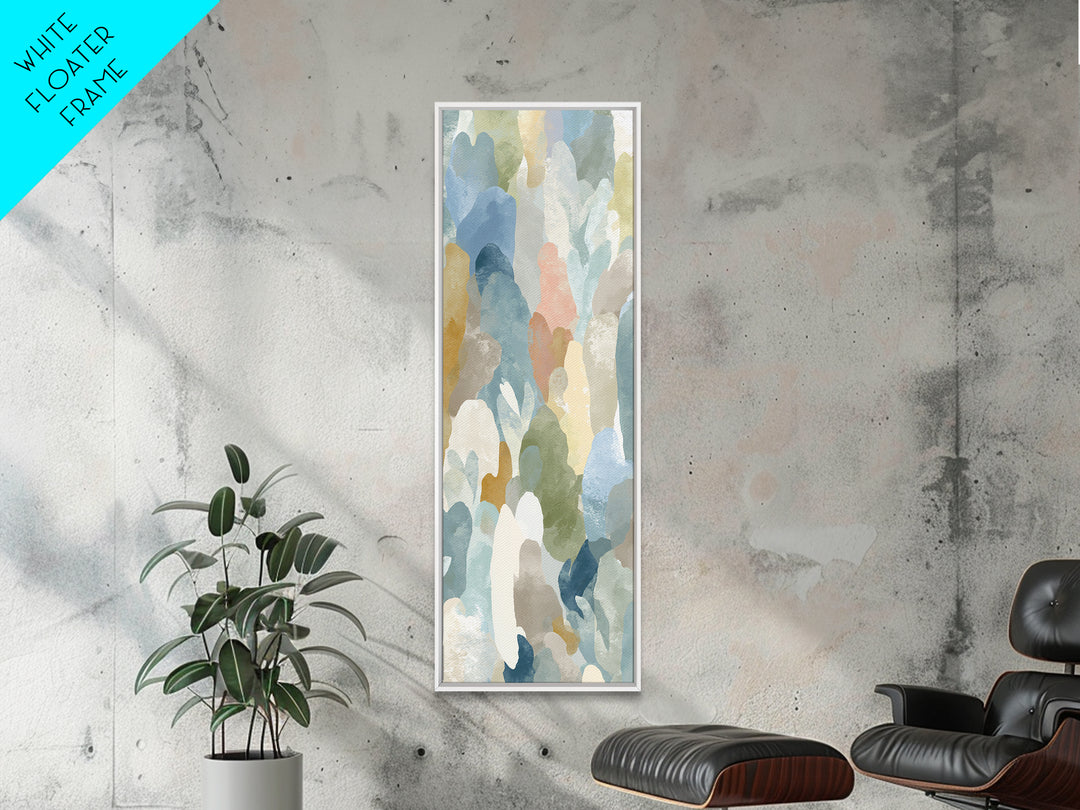 Pastel Rainbow Shapes for Pediatric Spaces Canvas Print, Waiting Room Art, Office Art, Waiting Room Decor, Abstract Art, Calm, WRA-1x3-6