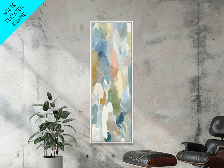 Pastel Rainbow Shapes for Pediatric Spaces Canvas Print, Waiting Room Art, Office Art, Waiting Room Decor, Abstract Art, Calm, WRA-1x3-6