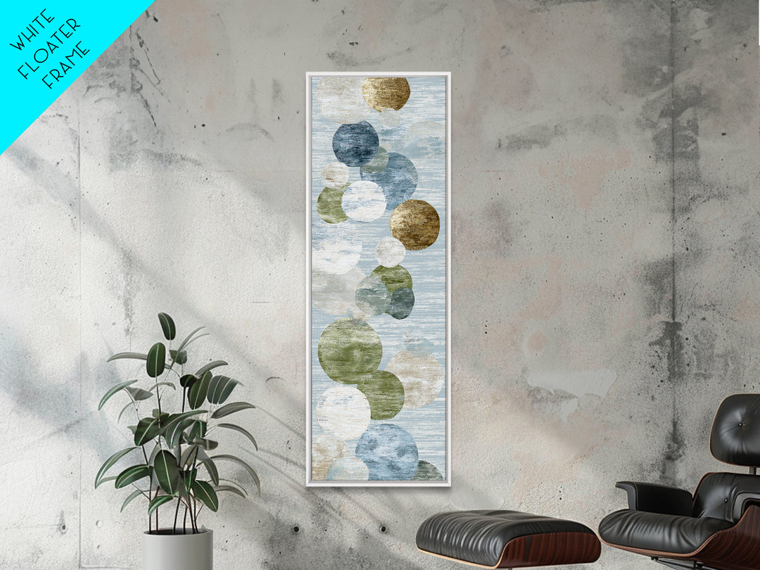 Abstract Circles Suggesting Calm Movement Framed Canvas Print, Waiting Room Art, Dental Art, Waiting Room Decor, Abstract Art, WRA-1x3-70