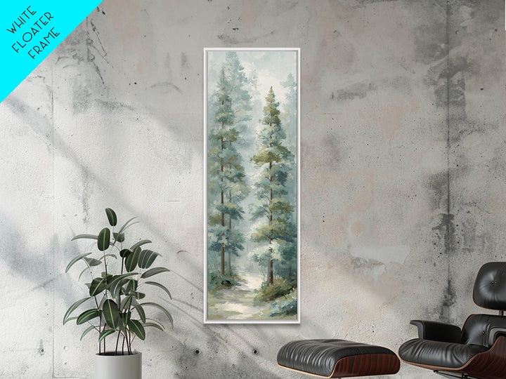 Misty Forest Path Framed Canvas Print, Waiting Room Art, Abstract, Waiting Room Decor, Calm, Modern Decor, Fine Art Print, WRA-1x3-71
