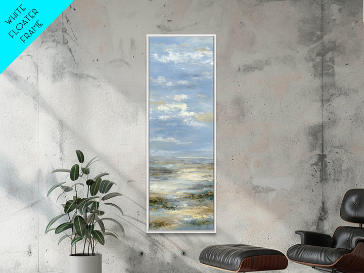Large Cloudscape with Hopeful Light Framed Canvas Print, Waiting Room Art, Floral Wall Art, Waiting Room Decor, Oil Painting, WRA-1x3-76