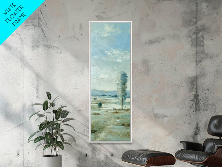 Open Field with Distant Tree Framed Canvas Print, Waiting Room Art, Gallery Wall Art, Waiting Room Decor, Fine Art, Calm, WRA-1x3-83