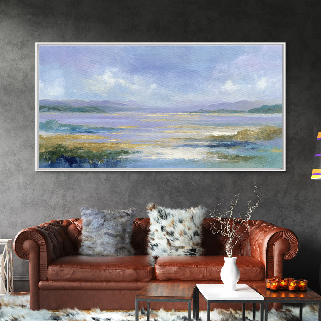 Soft Lavender Botanical Still Life Framed Canvas Print, Waiting Room Art, Fine Art Print, Waiting Room Decor, Watercolor Art, WRA-2x1-16