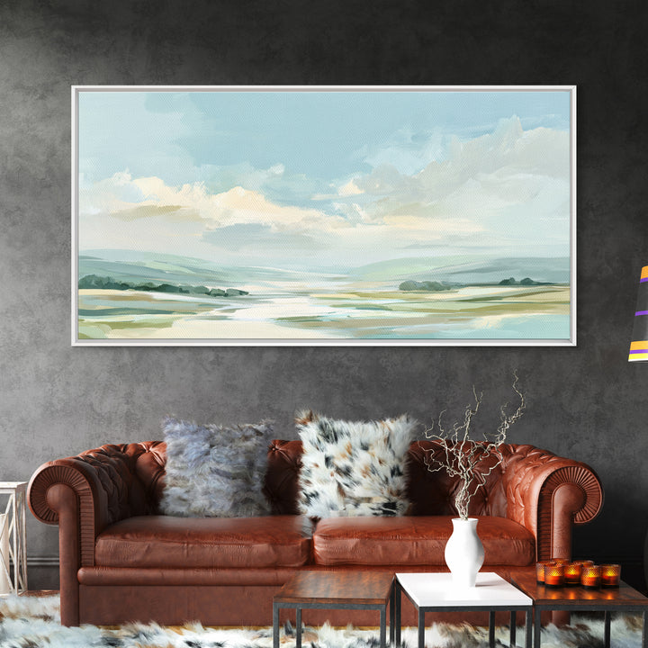 Calming Landscape with Open Sky and Gentle Canvas Print, Waiting Room Art, Wall Art, Waiting Room Decor, Fine Art, Calm, WRA-2x1-21