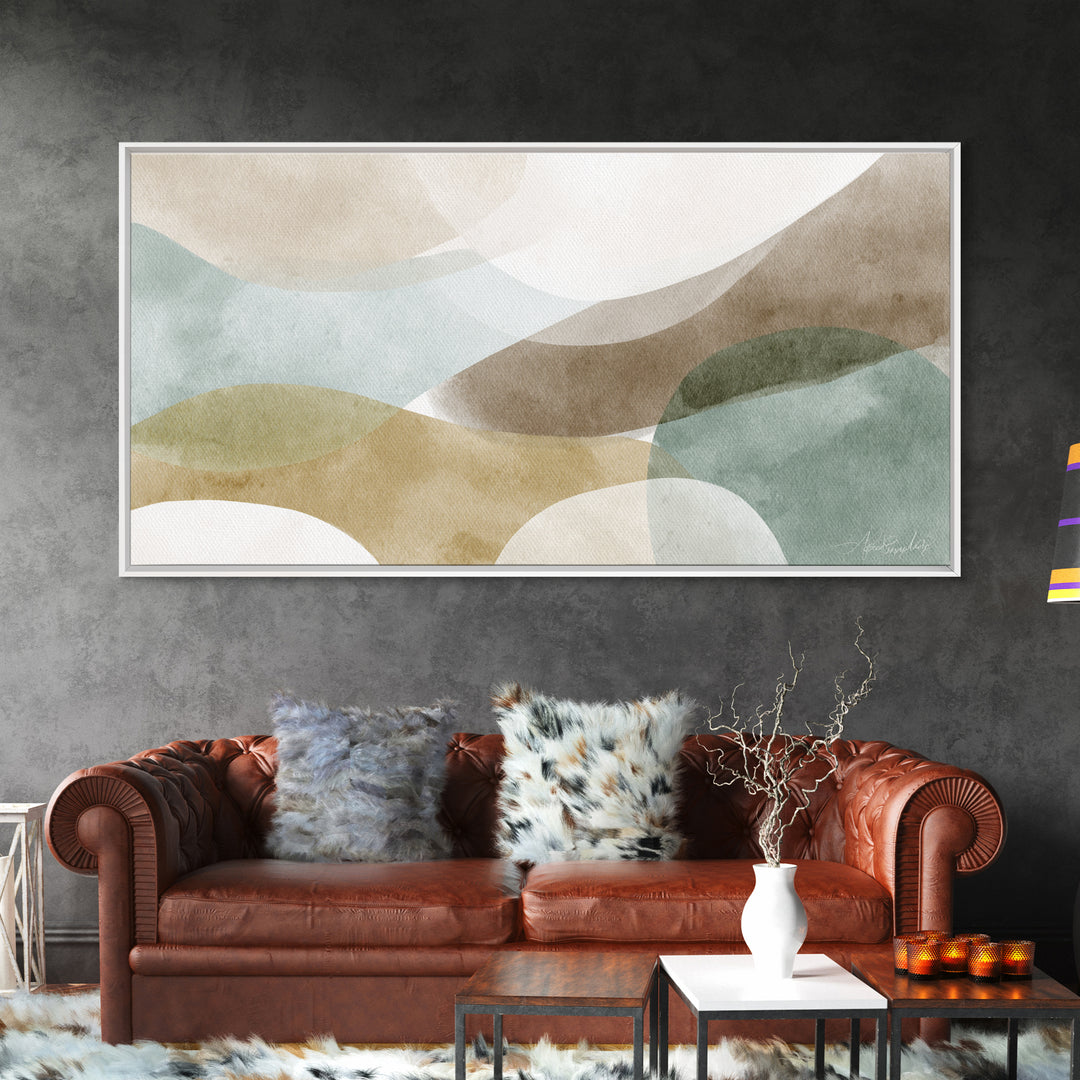 Minimal Geometric Composition Framed Canvas Print, Waiting Room Art, Home Decor, Waiting Room Decor, Fine Art, Calm, Modern Art, WRA-2x1-25