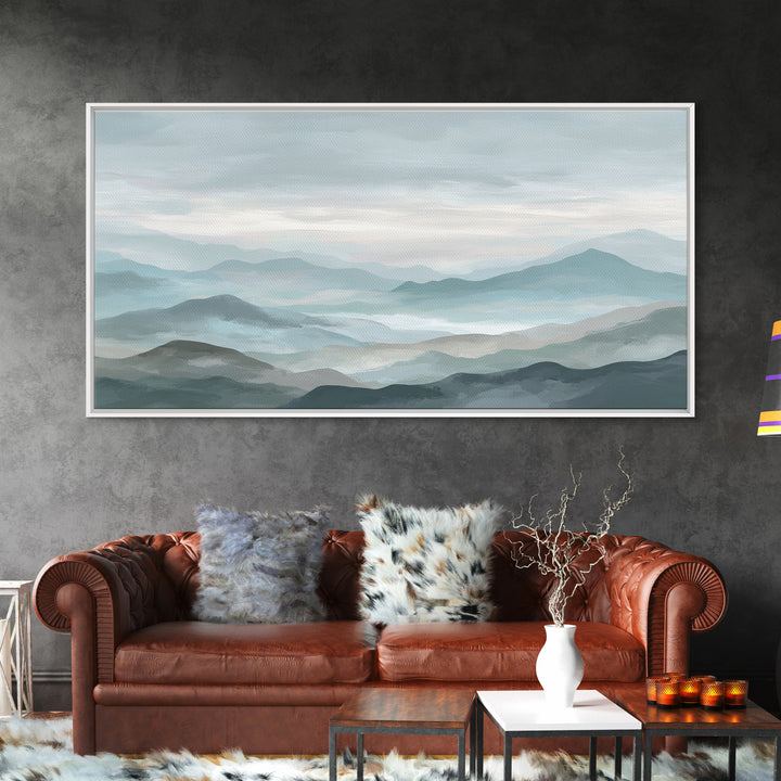 Simple Mountain Layers Canvas Print, Waiting Room Art, Wall Art, Waiting Room Decor, Fine Art, Calm, Floral Wall Art, WRA-2x1-58
