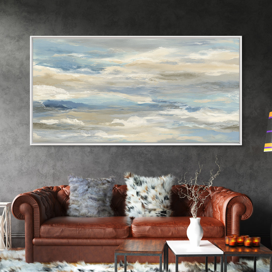Soft Abstract Waves Canvas Print, Waiting Room Art, Wall Decor, Waiting Room Decor, Fine Art, Calm, Minimalist Wall Art, WRA-2x1-94