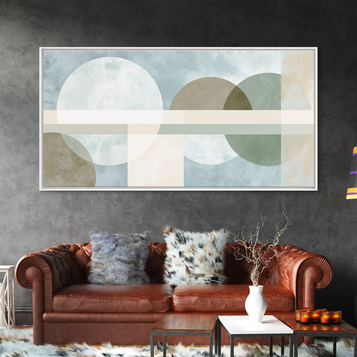 Minimal Geometric Composition Framed Canvas Print, Waiting Room Art, Floral Wall Art, Waiting Room Decor, Abstract Art, Calm, WRA-2x1-97