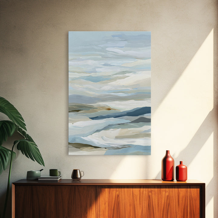 Soft Abstract Waves Canvas Print, Waiting Room Art, Luxury Decor, Waiting Room Decor, Abstract Art, Calm, Original Art, WRA-2x3-10