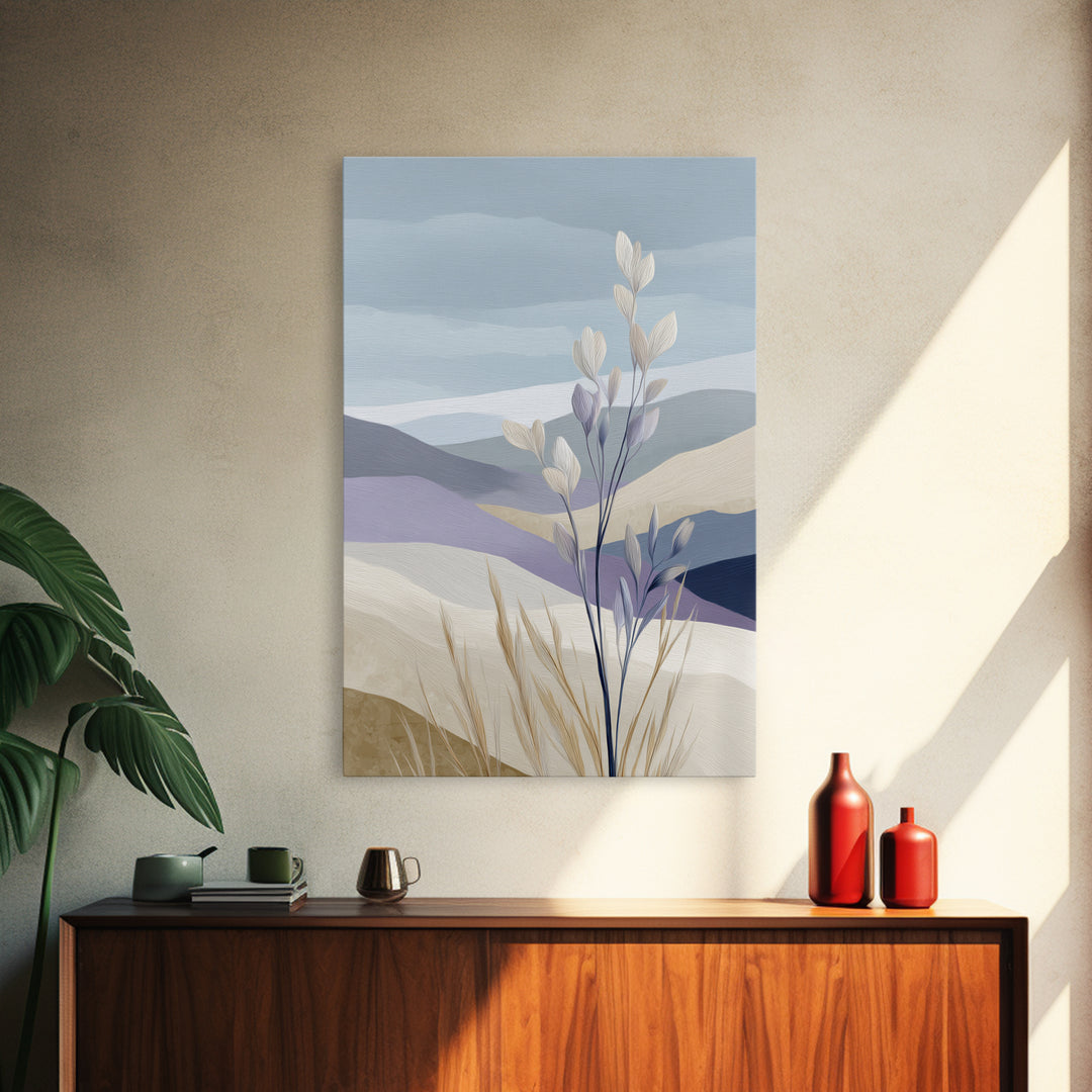 Soft Lavender Botanical Still Life Framed Canvas Print, Waiting Room Art, Art Print, Waiting Room Decor, Watercolor Art, Calm, WRA-2x3-100