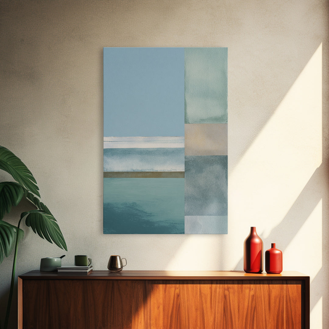 Minimal Geometric Composition Framed Canvas Print, Waiting Room Art, Wall Decor, Waiting Room Decor, Abstract Art, Calm, WRA-2x3-13