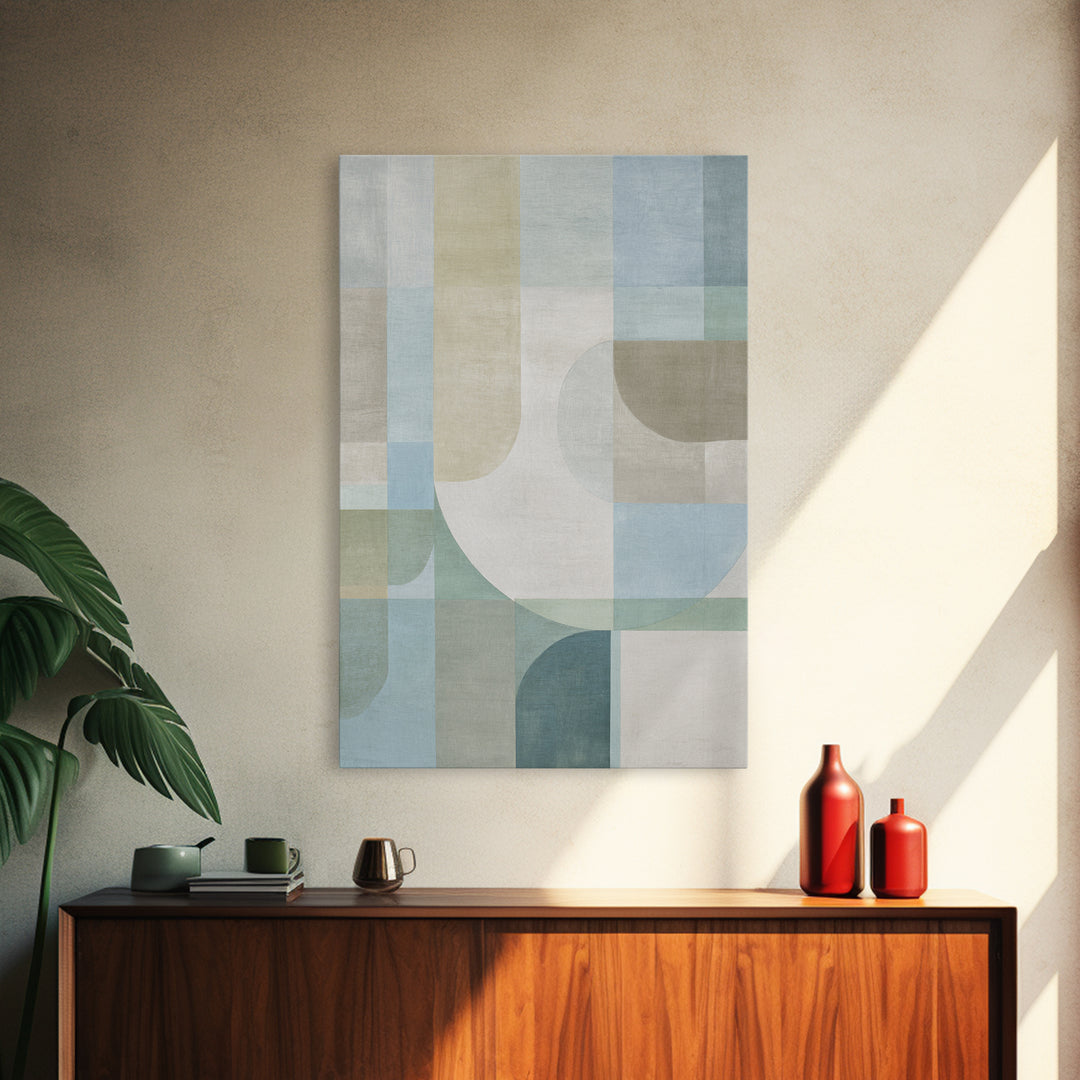 Minimal Geometric Composition Framed Canvas Print, Waiting Room Art, Wall Decor, Waiting Room Decor, Abstract Art, Calm, WRA-2x3-37